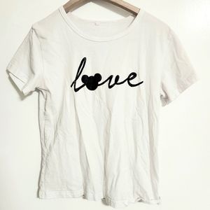 Mickey Love White Tee, Small